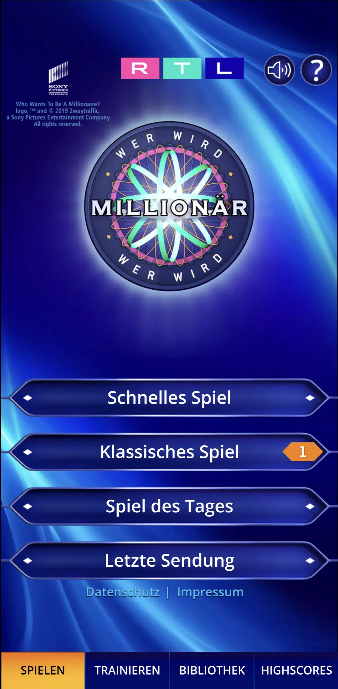 Wer wird Millionär? Training Screenshot 1