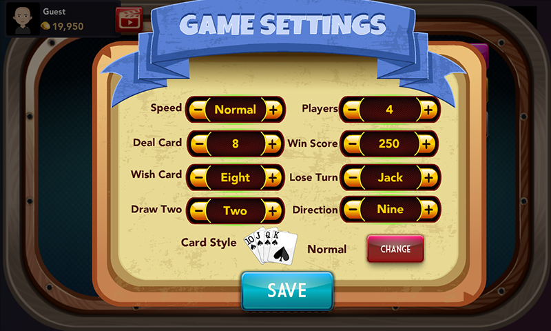 Offline Crazy Eights - Free Card Game 螢幕截圖 1
