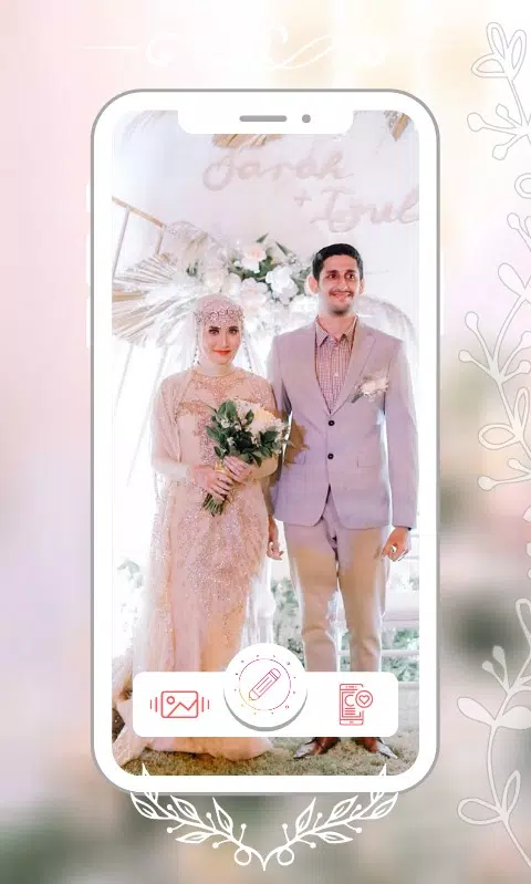 Hijab Couple Bridal Editor Capture d'écran 1