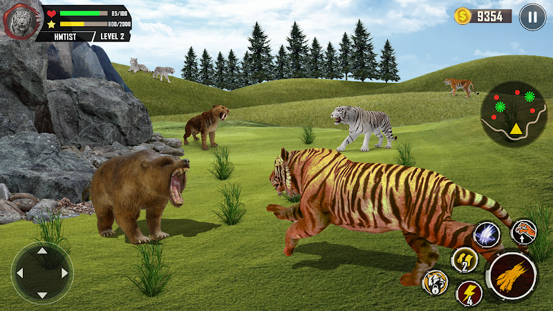 Tiger Simulator 3D Animal Game Schermafbeelding 2