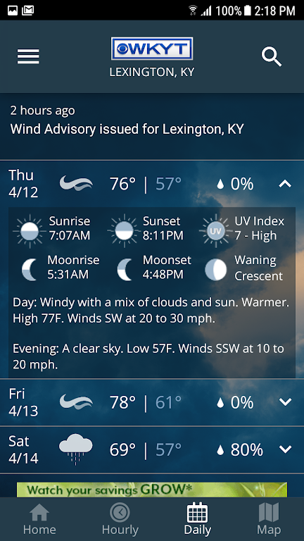 WKYT Weather Tangkapan skrin 3