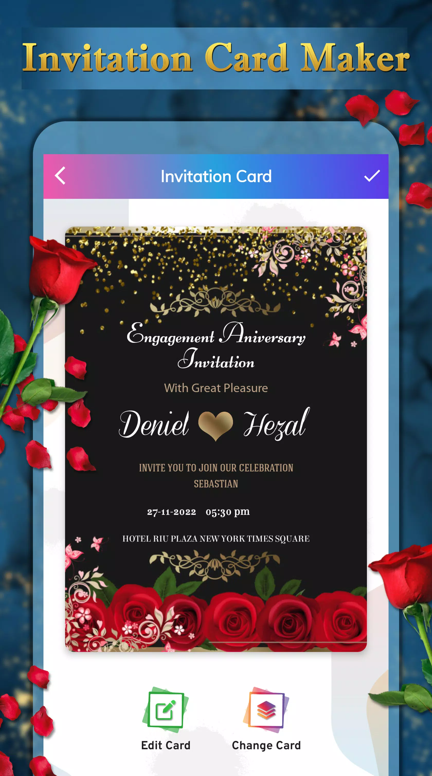 Invitation Card Maker Скриншот 2