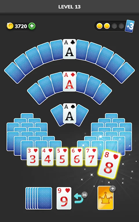 Solitaire 3D - Tripeaks Puzzle 螢幕截圖 1
