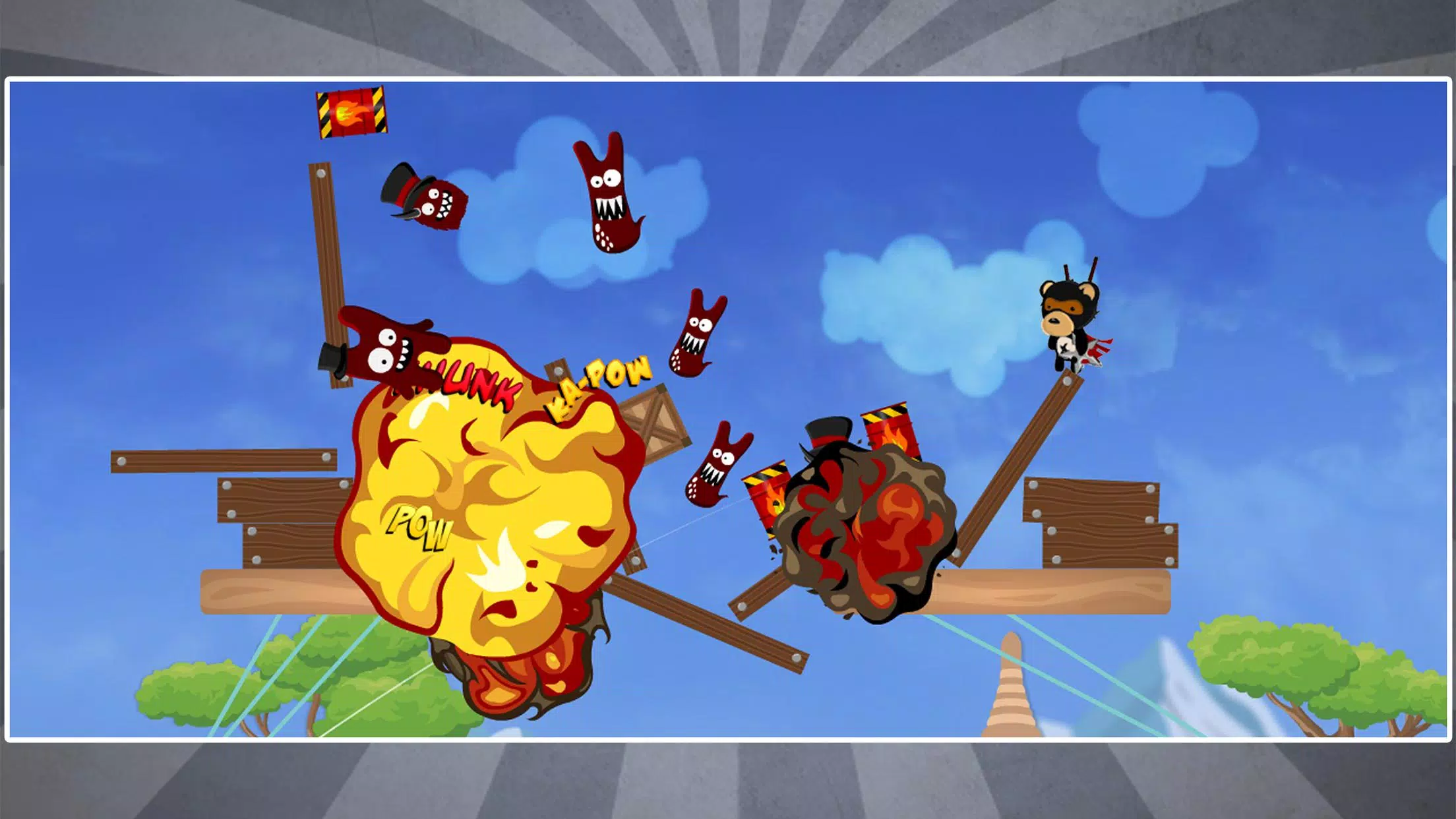 Ninja Bear: Slingshot Shooter Schermafbeelding 2