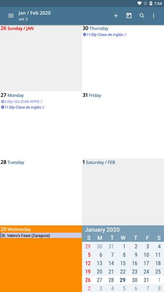 aCalendar Screenshot 3