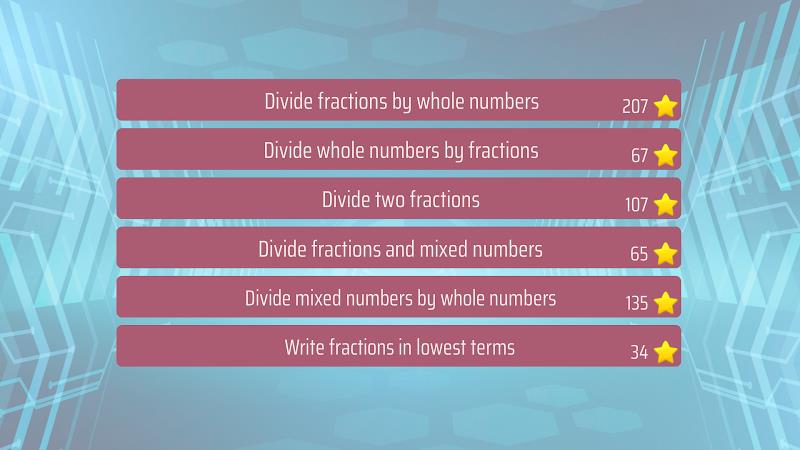 Dividing Fractions Math Game スクリーンショット 0