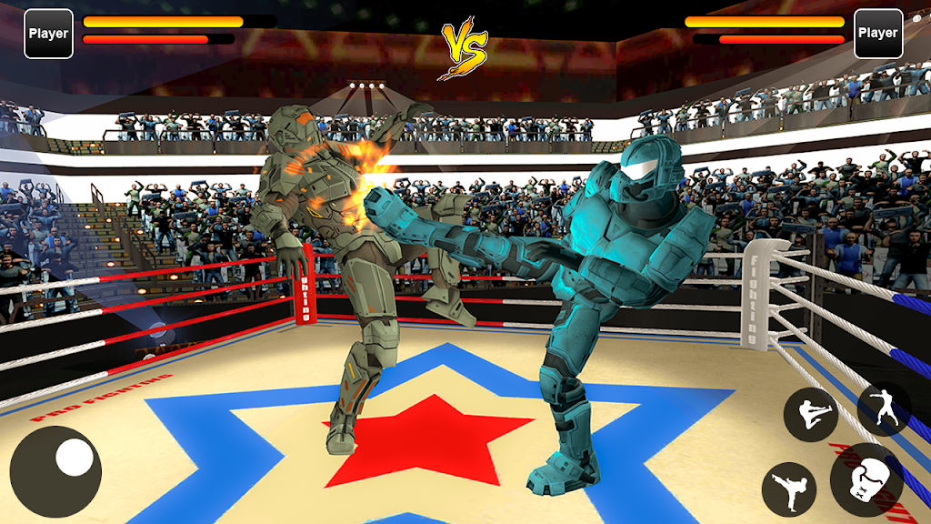 Robot Ring Fighting Real Robot VS Superhero Robot Ảnh chụp màn hình 1