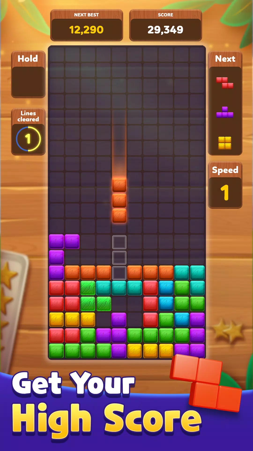 Classic Falling Brick 螢幕截圖 1