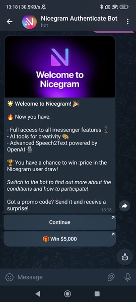 Nicegram: AI Chat for Telegram Screenshot 1