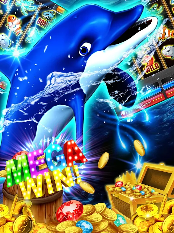 Dolphin Slots: Deluxe Pearl 螢幕截圖 1