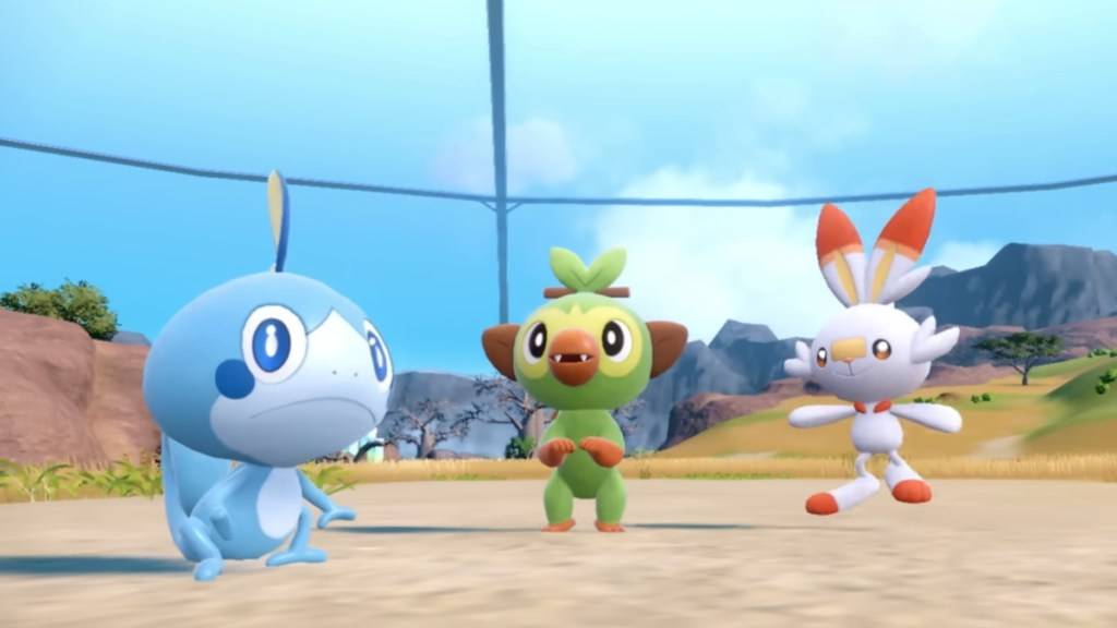 Los titulares del gen 8 sollozan, grookey y Scorbunny en Pokémon Scarlet & Violet