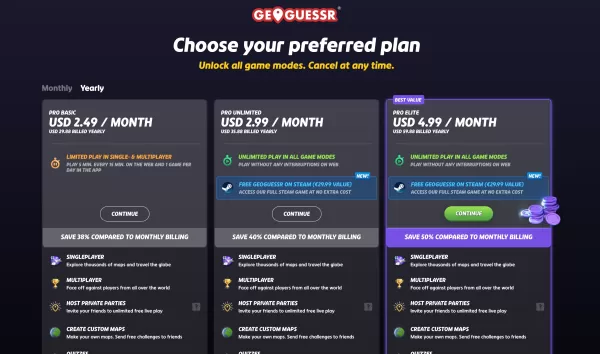 Os planos premium da GeoGuessr para seu jogo de navegador