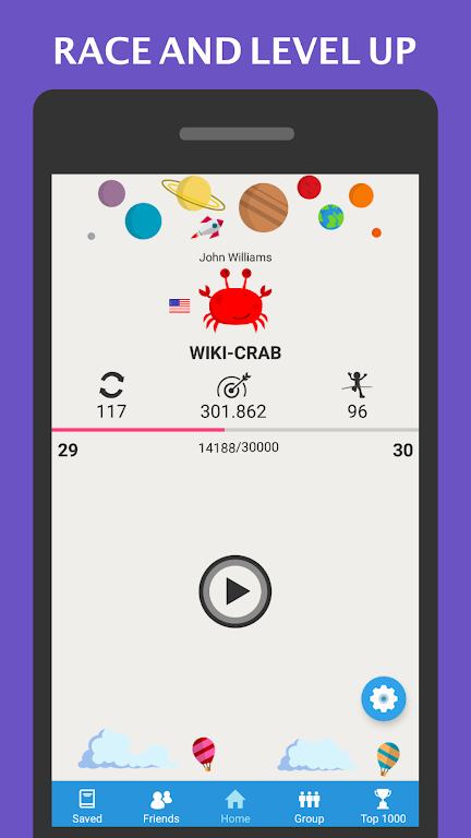 Wiki Race - Wikipedia Game スクリーンショット 0