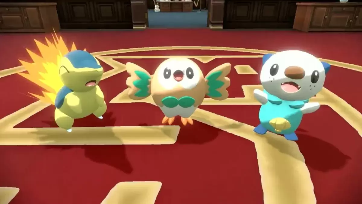 Pokémon Legends: Arceus Starters Cyndaquil, Rowlet y Oshawott