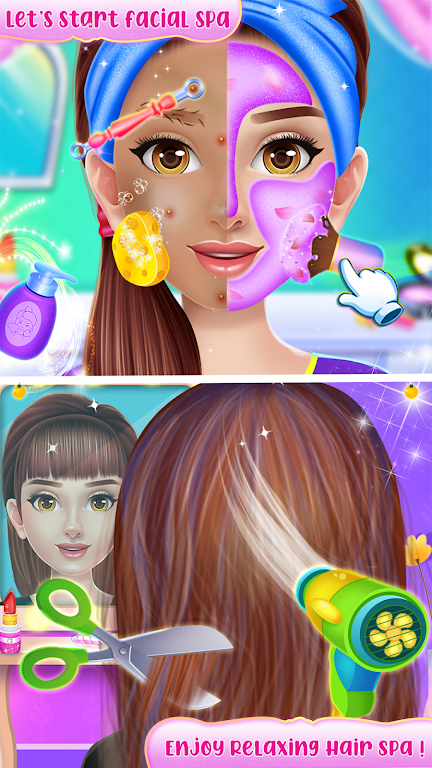 Doll makeup salon girl game スクリーンショット 1