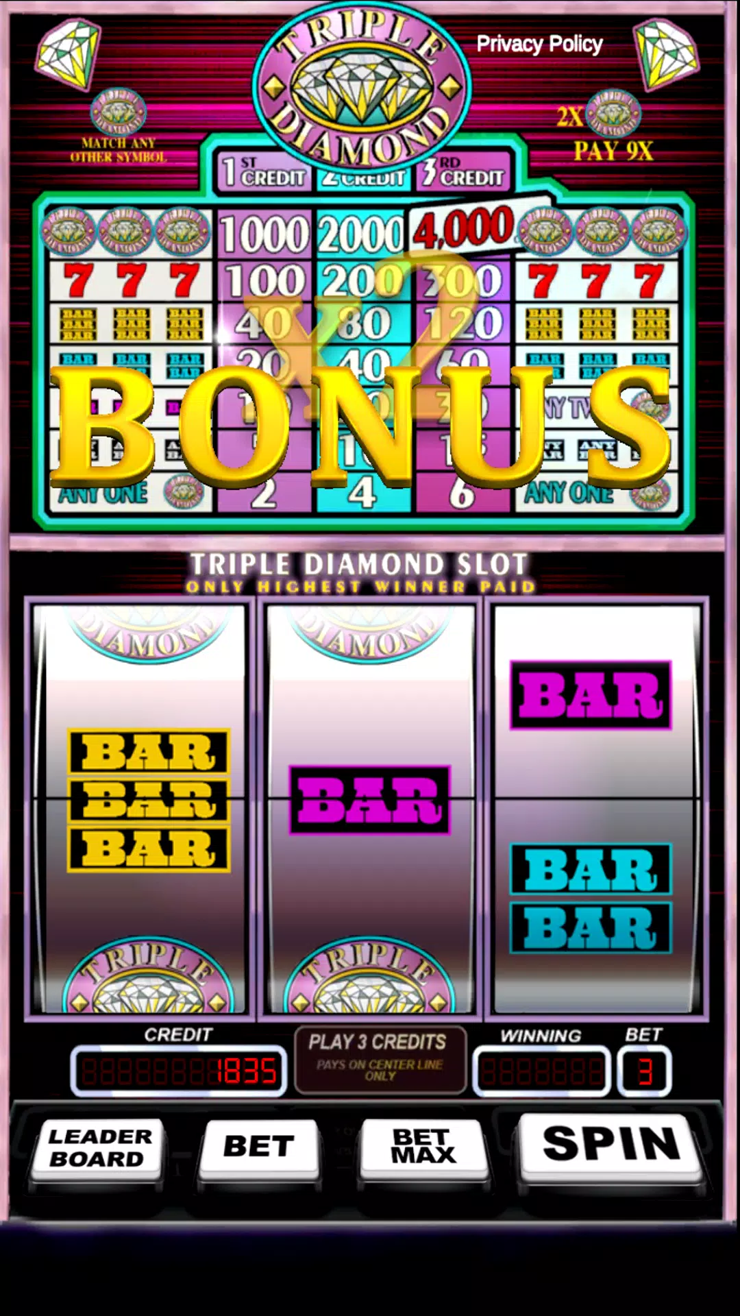 Triple Pay Diamond Slot 螢幕截圖 1