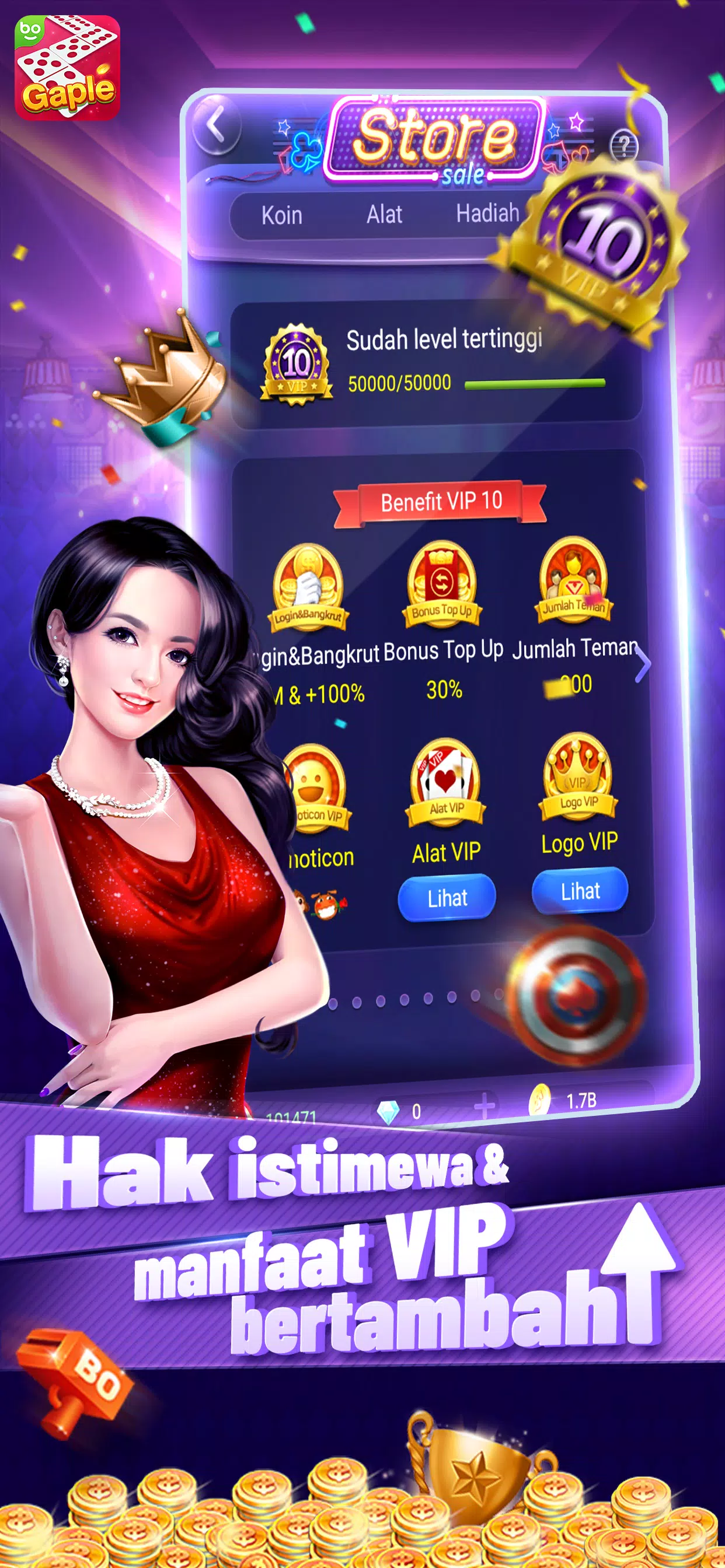 Domino Gaple Boya:Qiuqiu Capsa Скриншот 1