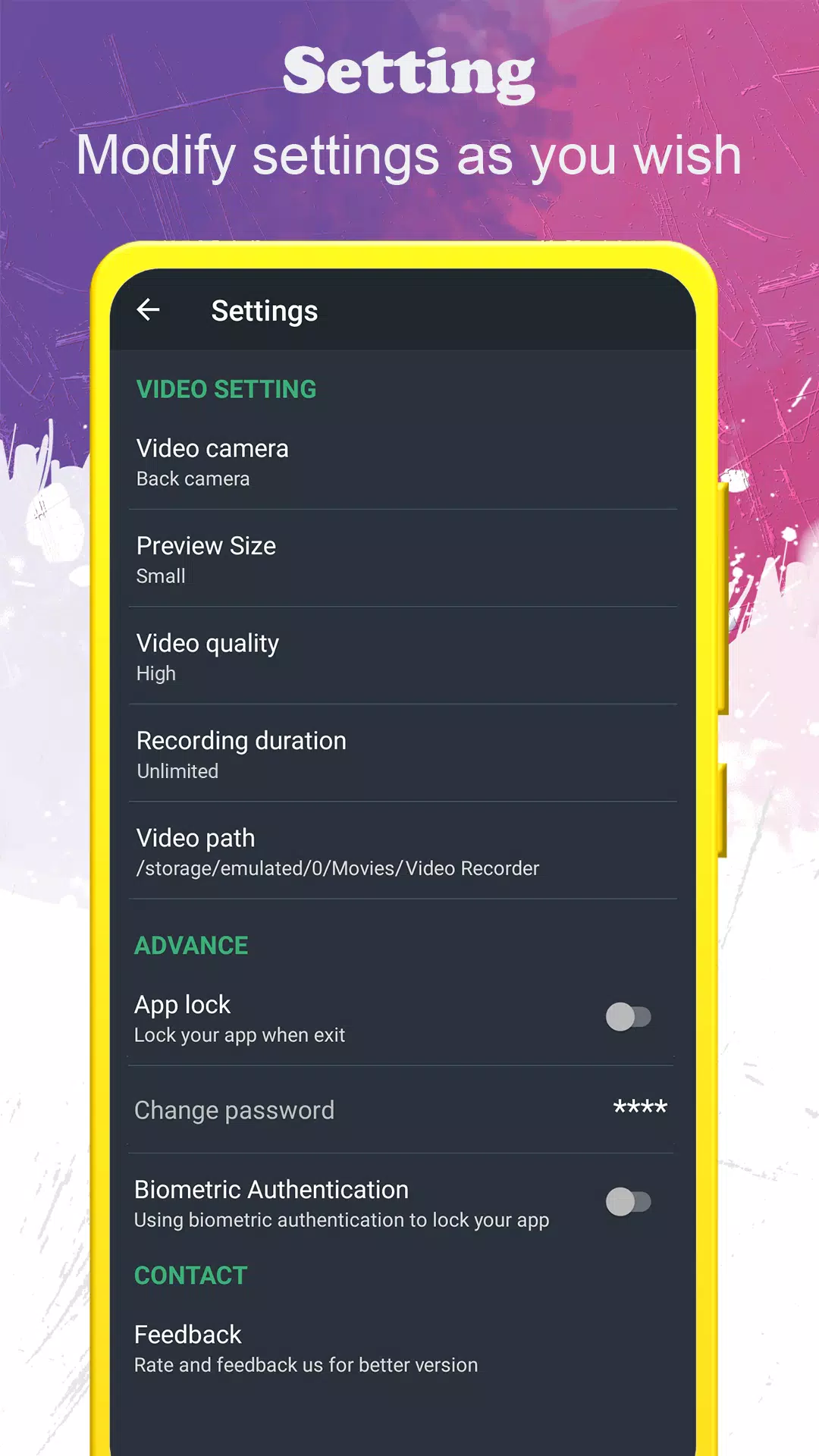 background video recorder ဖန်သားပြင်ဓာတ်ပုံ 3