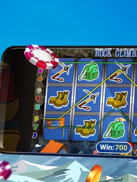 Rock Climber Free Casino Slot Machine 螢幕截圖 0