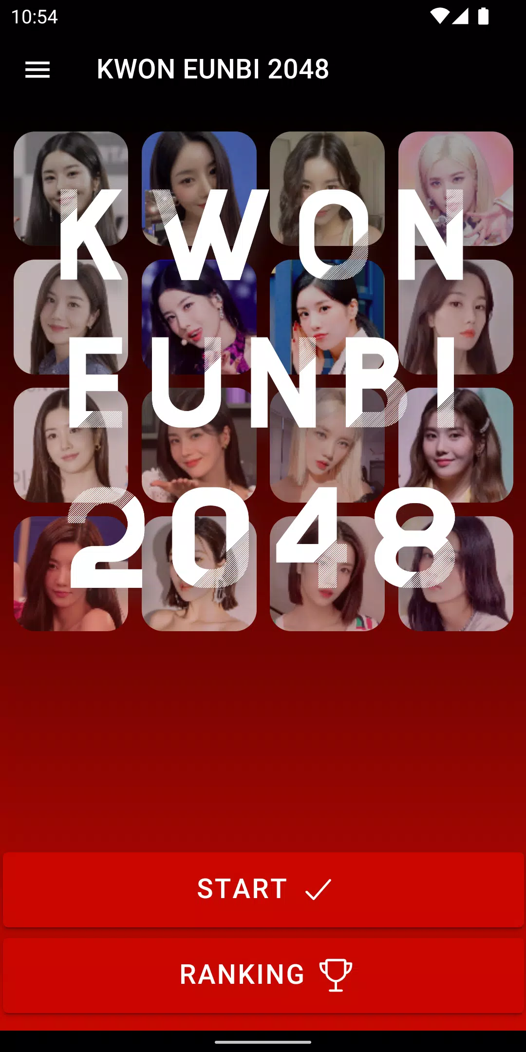 KWON EUNBI 2048 Game Schermafbeelding 1