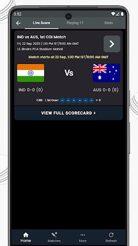 Live Cricket Score, IND vs RSA 螢幕截圖 0