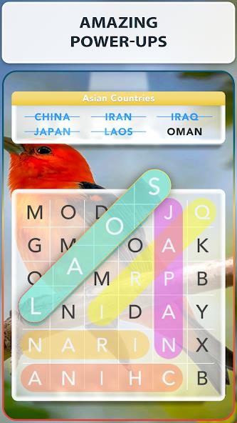 Word Search Nature Puzzle Game Mod Tangkapan skrin 2