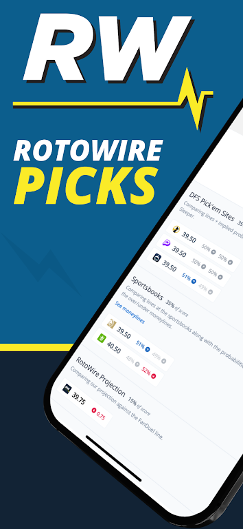 RotoWire Picks | Player Props Ekran Görüntüsü 0