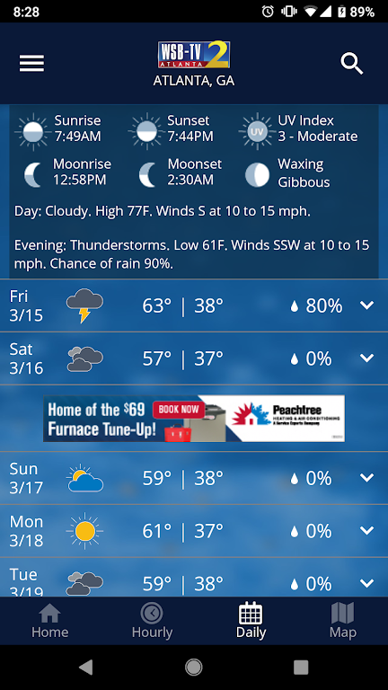 WSB-TV Weather 螢幕截圖 2
