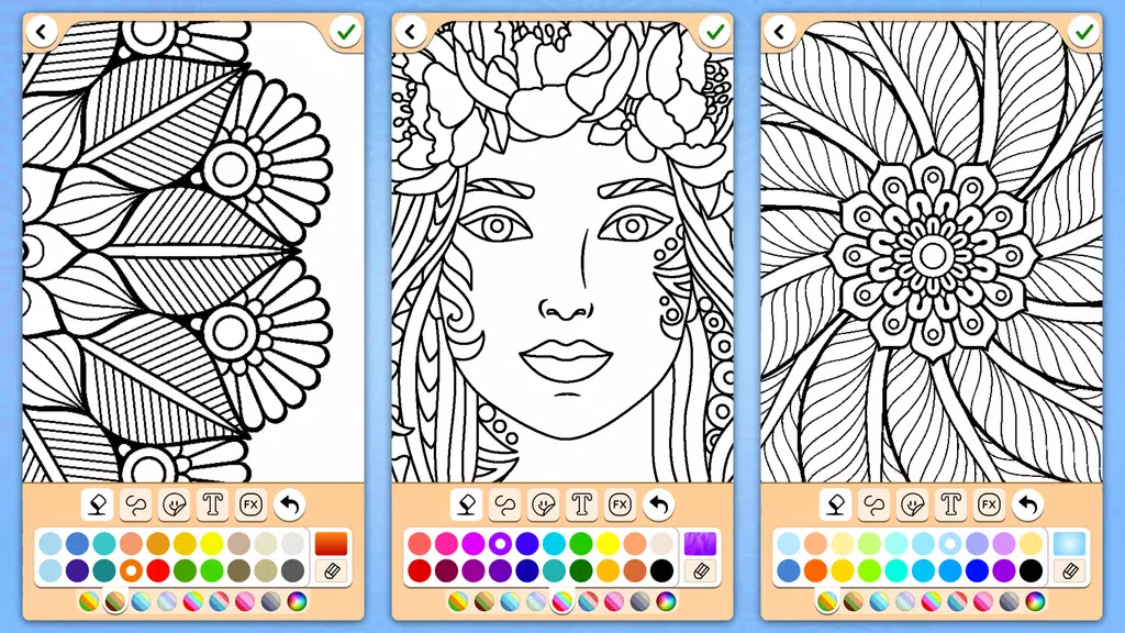Mandala Coloring Pages ဖန်သားပြင်ဓာတ်ပုံ 1