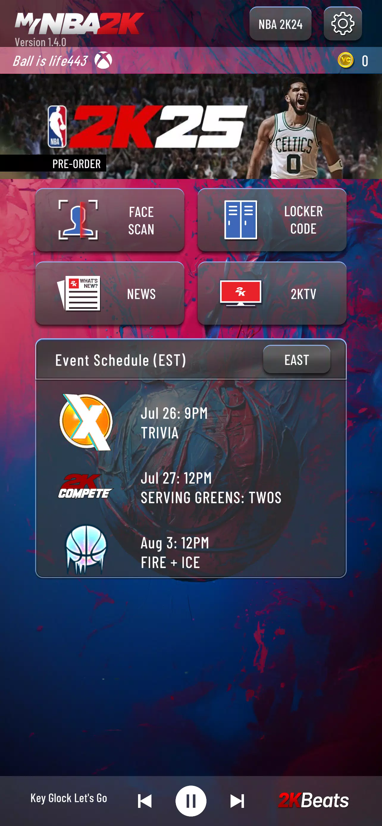 MyNBA 2K Companion App 스크린샷 1