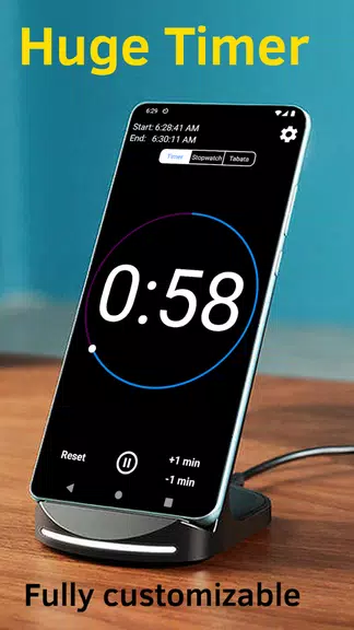 Huge Timer Stopwatch Tabata Tangkapan skrin 0