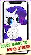 Pony Pixel Art Coloring Book Schermafbeelding 1