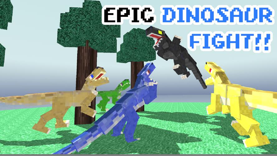 Blocky Dino Park Raptor Attack ภาพหน้าจอ 3